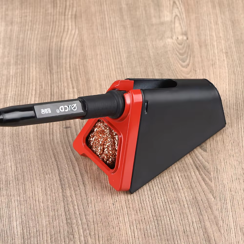 JCD 820 support de fer à souder électrique en alliage d'aluminium avec boule de cuivre de nettoyage 