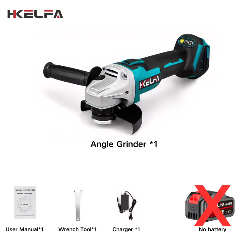 Meuleuse d'angle sans fil 125 mm M14, 7 vitesses, outil de découpe et de travail du bois, compatible