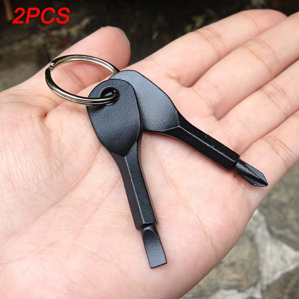 Mini tournevis de poche multifonctionnel, tête plate Phillips, outil de réparation portable pour por
