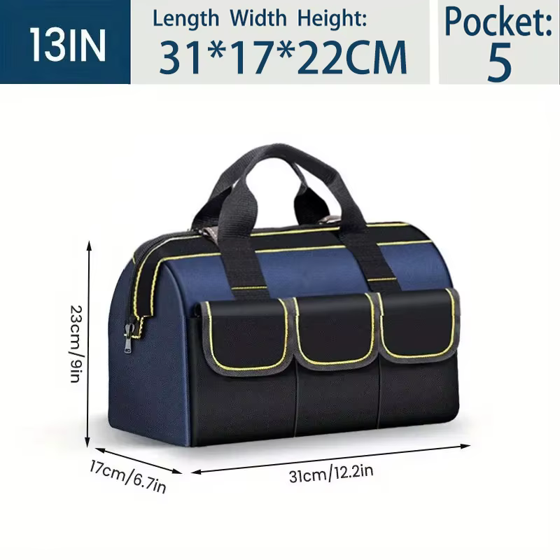 Sac à outils multifonctionnel 13 pouces-23 pouces, épais, grande capacité, boîte à outils étanche et