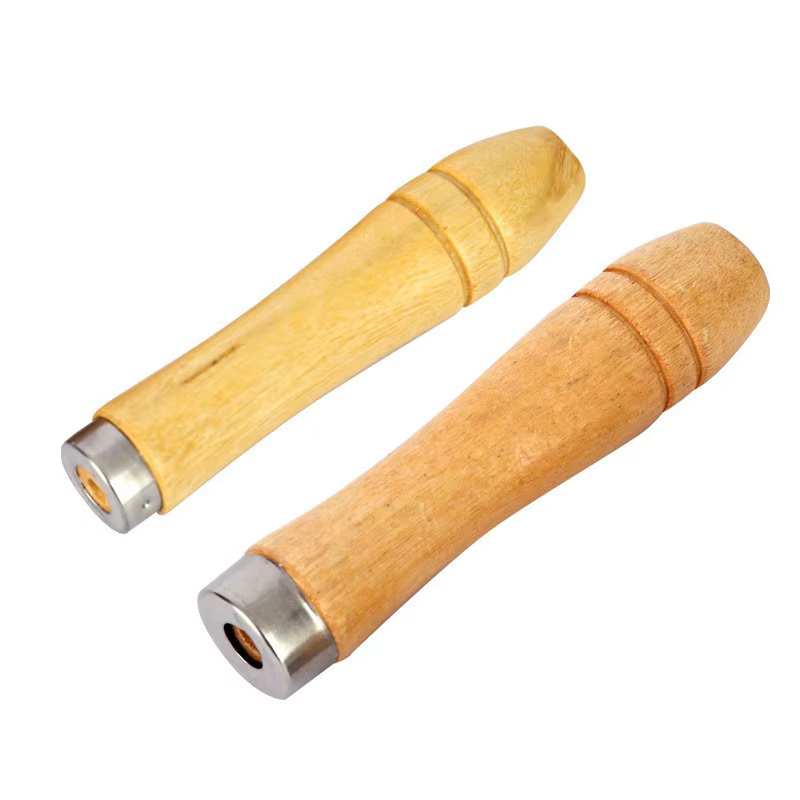 Lot de 5 poignées de rechange en bois pour lime, longueur 9 cm avec trou, compatibles avec les limes