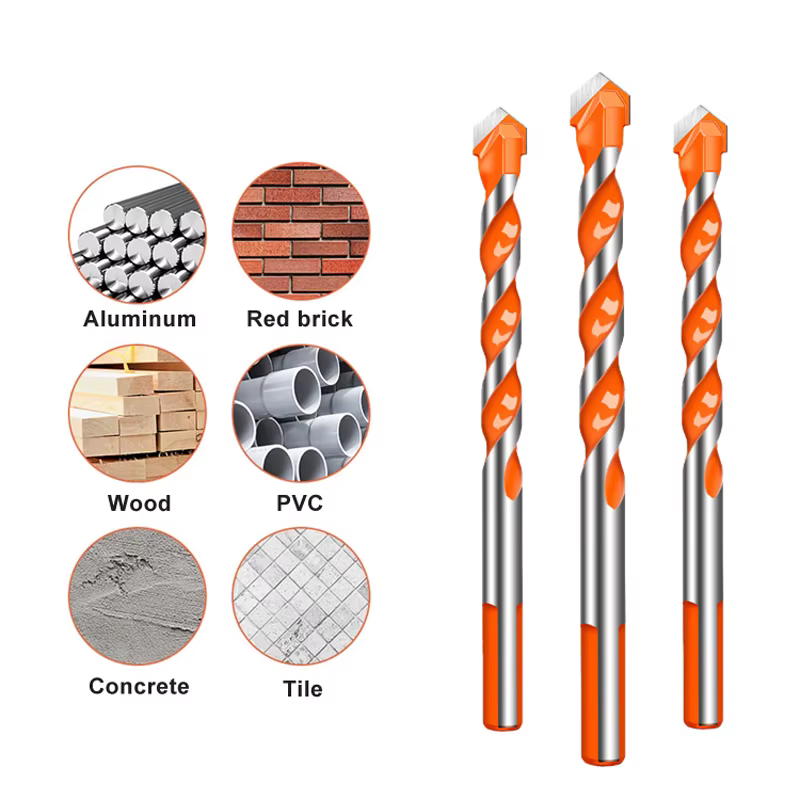 Foret électrique à main en acier au tungstène, Triangle fileté de 3 à 12mm, pour carrelage mural, bé