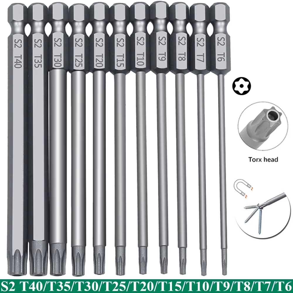 Jeu d'embouts de sécurité Torx 11 pièces, jeu de tournevis de sécurité magnétique en acier ltSteel J