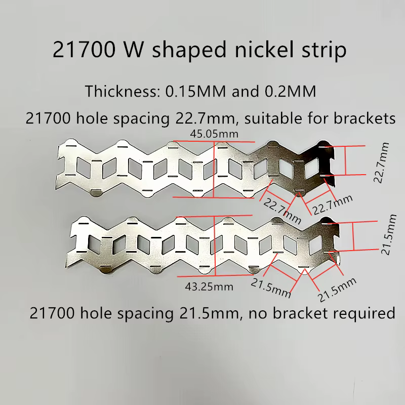 18650 et 21700 batterie 2P bande de Nickel ondulée feuille de Nickel Type W bobine de bande de Nicke