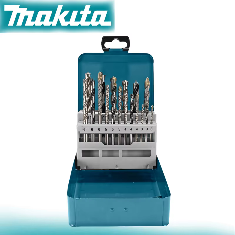 Makita D-46202 – ensemble de forets 18 pièces en acier rapide pour béton et bois, accessoires pour o