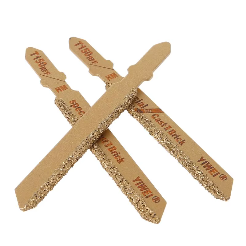 Lames scie sauteuse à tige en T, Grain en carbure T150 3 pouces, 50 grains, coupe carreaux céramique