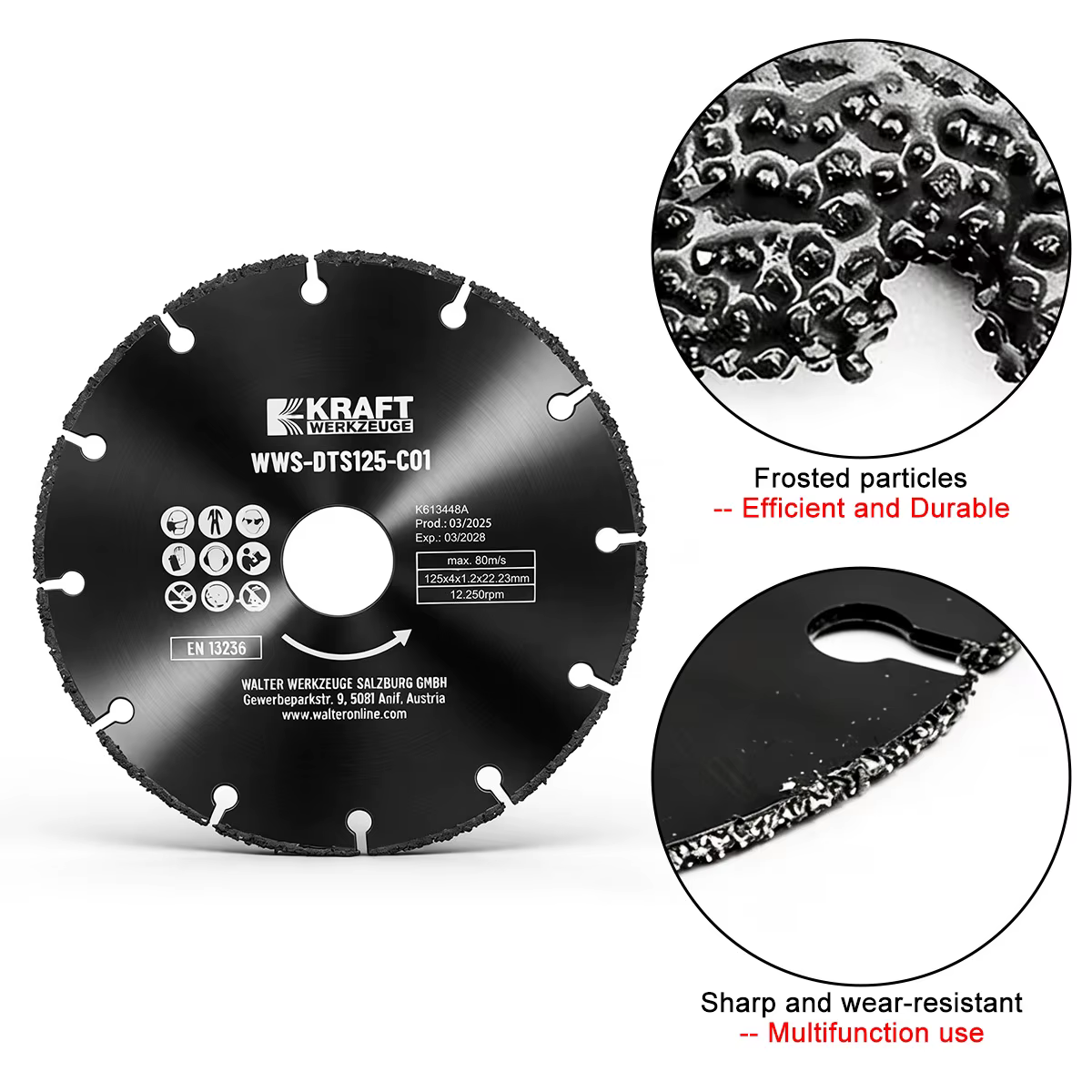 Disque de coupe ultra-fin pour meuleuse d'angle 115/125mm, outil de coupe polyvalent robuste pour le