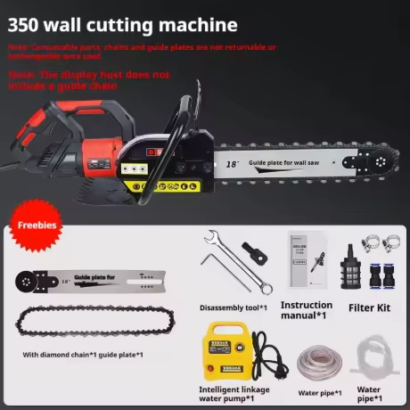 Coupe-mur électrique en béton 5000W haute puissance, machine de découpe à chaîne, outil multifonctio