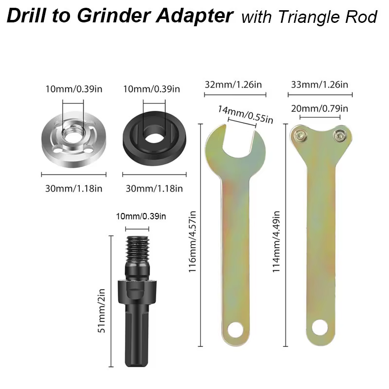 Adaptateur de meuleuse d'angle pour perceuse électrique, convertisseur de fixation, jeu de pièces d'