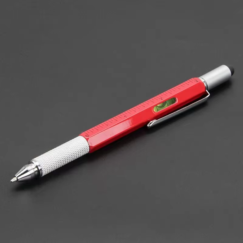 Stylet capacitif multifonctionnel 7 en 1 pour écran tactile, avec tournevis, règle, jauge de niveau,