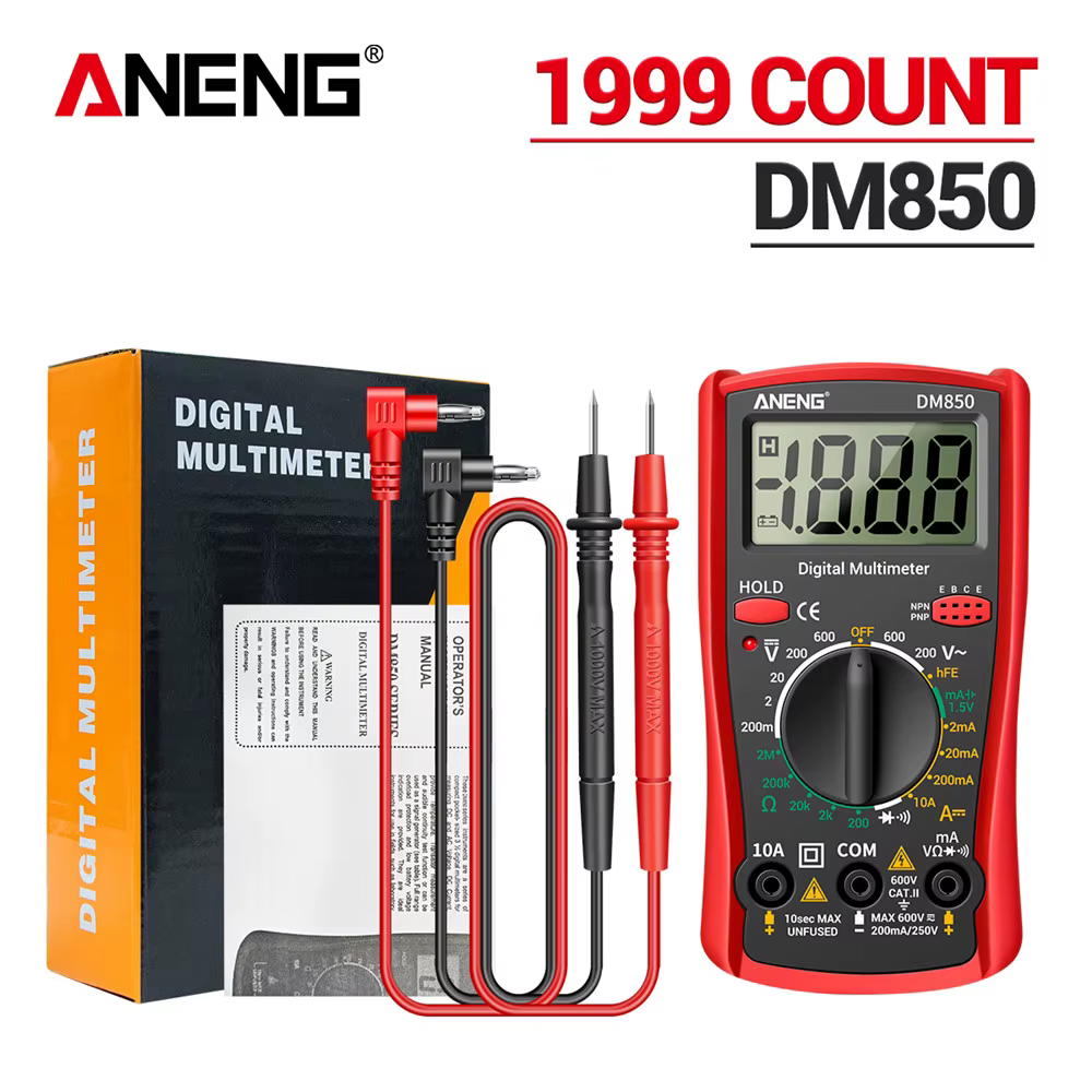 ANENG DM850 multimètre numérique professionnel automatique 1999 points testeur de tension AC/DC auto