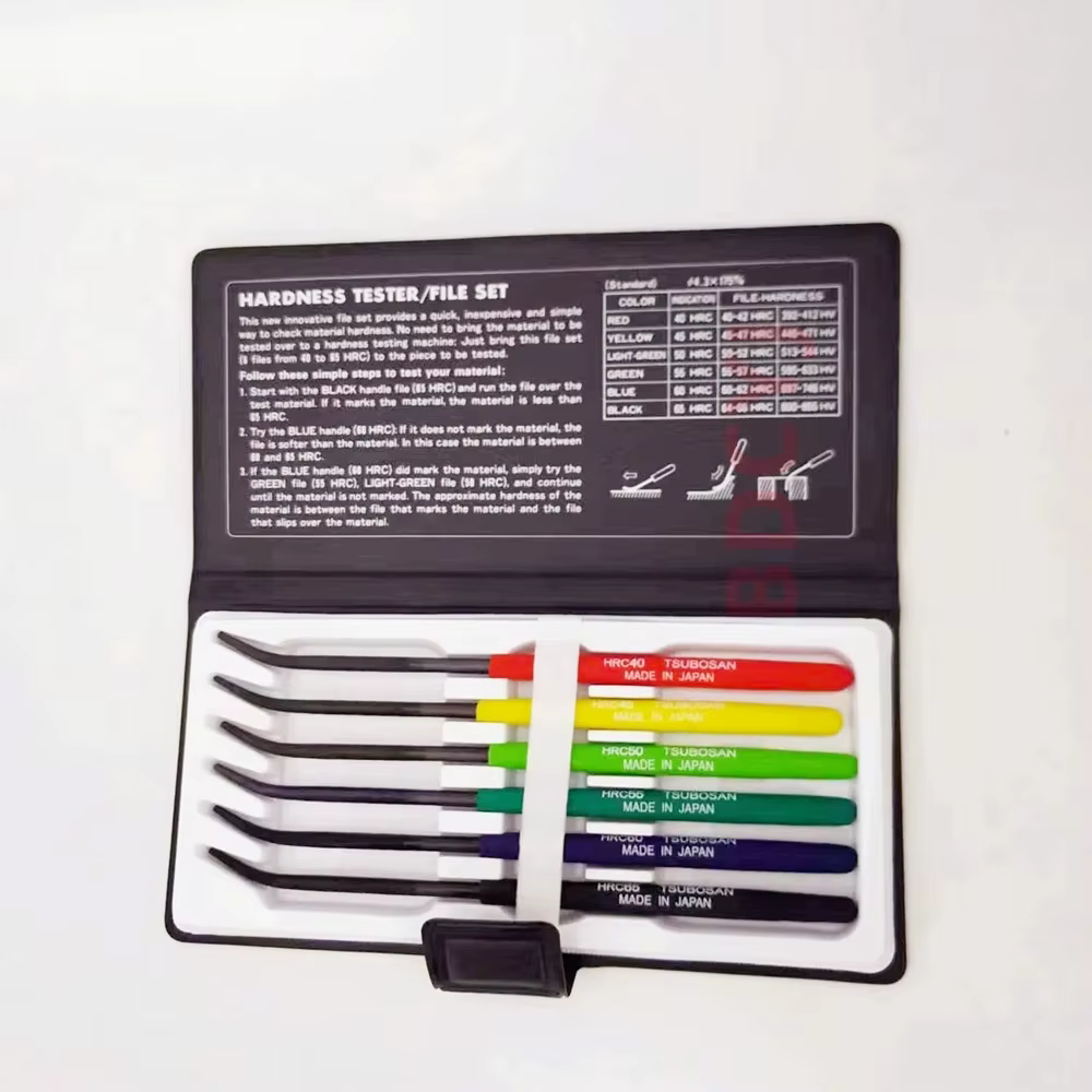 Testeur de dureté, outils, vérificateur de fichiers HRC40-HRC65, ensemble d'outils, boîte noire/lot,
