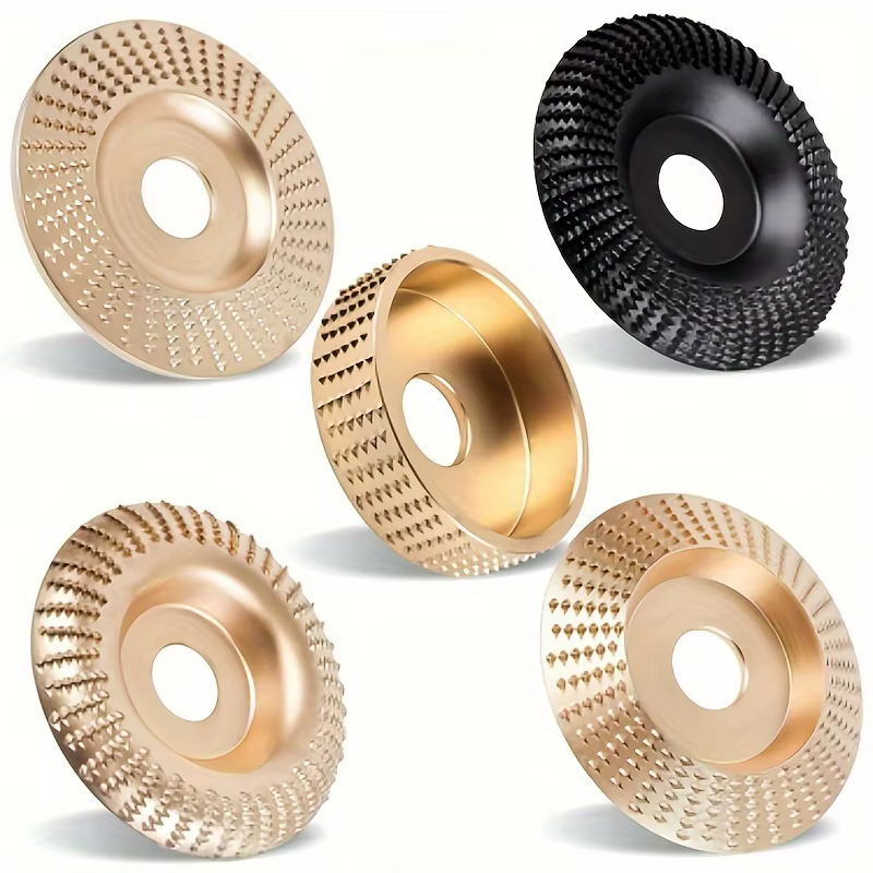 Jeu de disques de sculpture sur bois pour meuleuse d'angle, 5 pièces