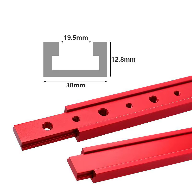 Scie de Table barre d'onglet curseur jauge tige T fente onglet piste M6/M8T vis fixation fente en al