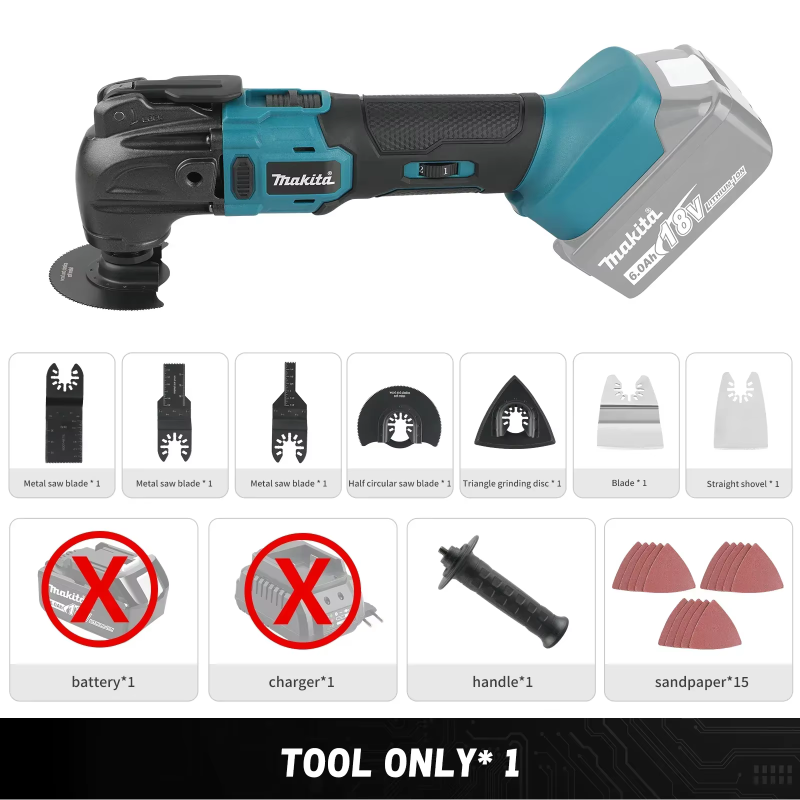 NOUVEAU Coupe-herbe portatif Makita 18V 2026, alimenté par batterie Li-Ion 18/20V, 6 vitesses, 326-3
