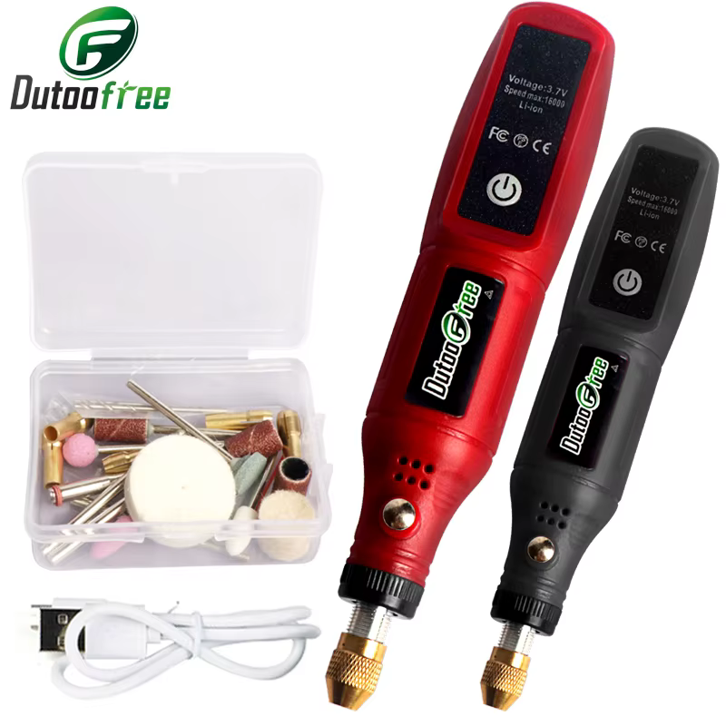 Kit d'outils rotatifs sans fil USB, stylo de gravure sur bois, bricolage pour bijoux, métal et verre