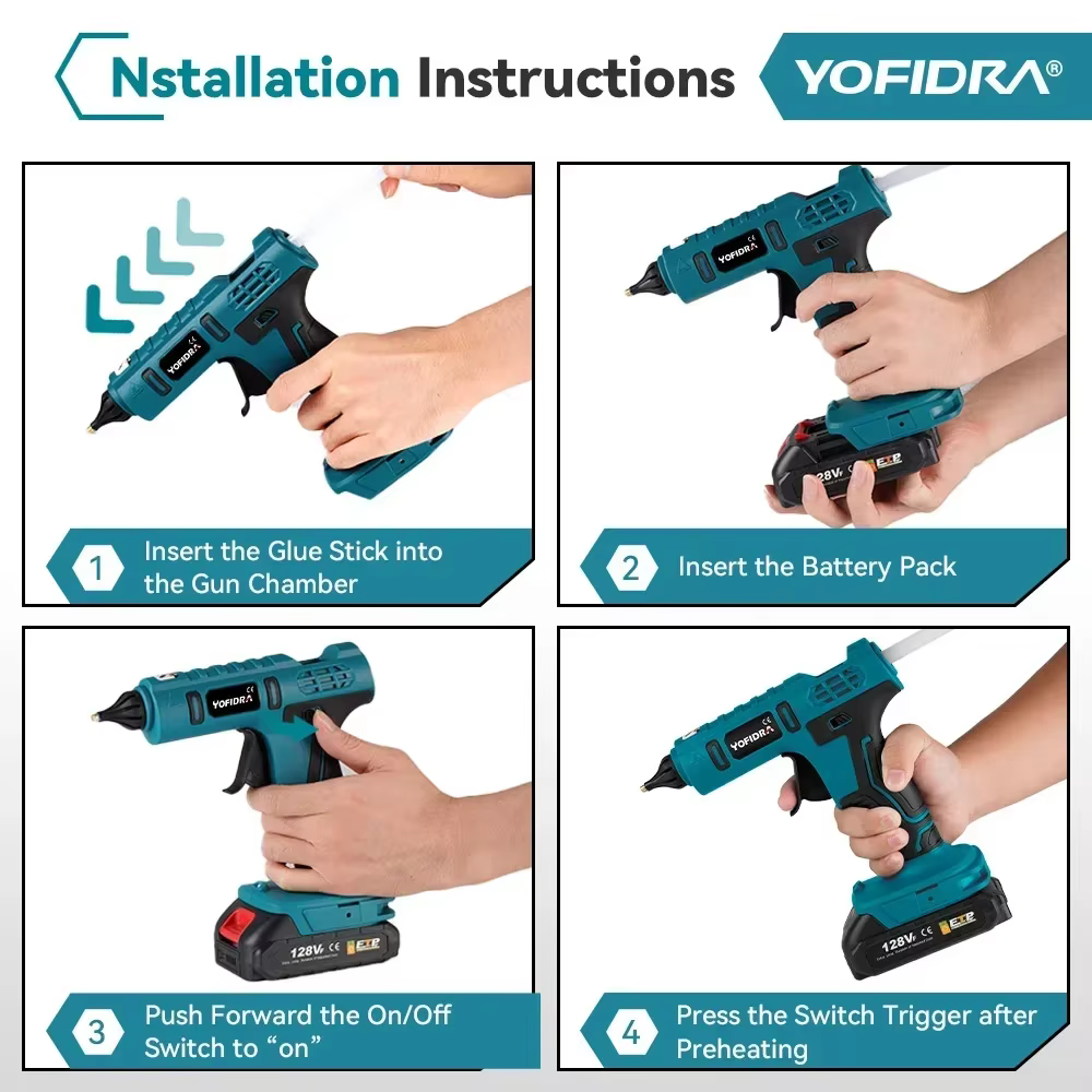 Yofidra 100W 260 °   Pistolet à colle chaude haute température pour bricolage outil de réparation de