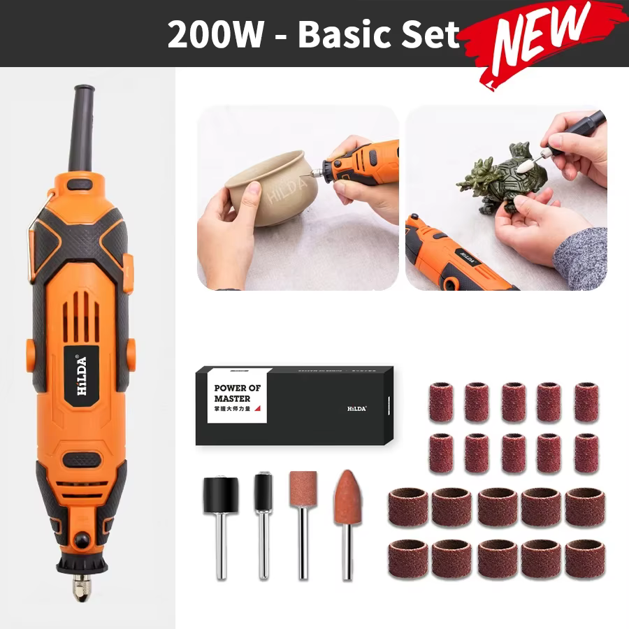 HILDA 200W graveur perceuse électrique gravure Dremel outil rotatif Machine nouveau Style vitesse Va