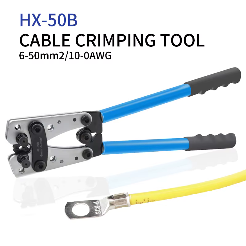 Outil de sertissage manuel de câble Portable, pince à sertir HX-50B 6-50mm 2/AWG 10-0, pince à serti