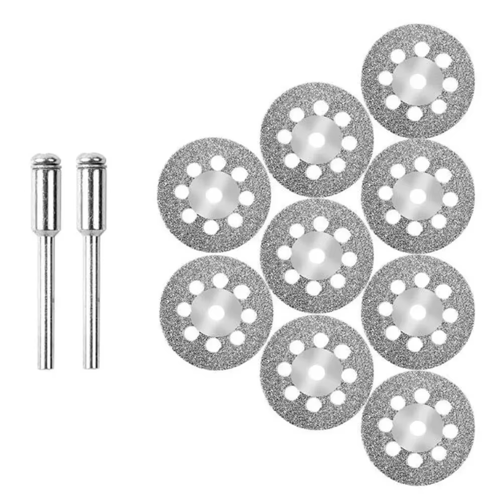 Disque de coupe diamant 22mm, mandrin de meule de 3mm pour outil rotatif de coupe du métal, pièces d