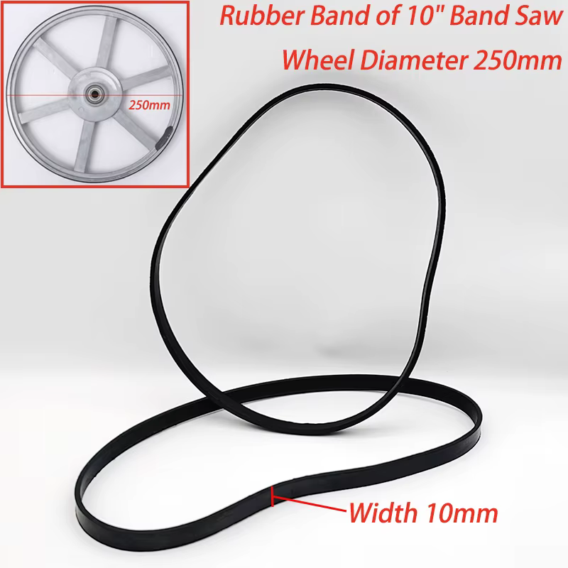 Bande de caoutchouc de scie à ruban, 10 po, 12 po, 14 po, 16 po, 20 po, 2 pièces Anneau en caoutchou