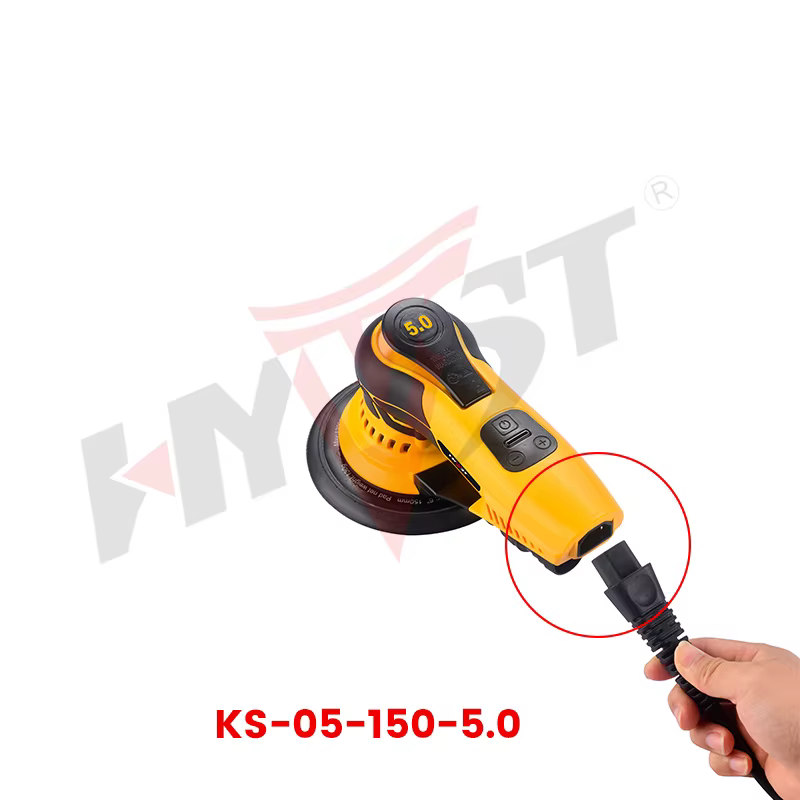 HYVST KS-05-150-2.5/5.0mm 6 pouces ponceuse orbitale aléatoire sans brosse 220V travail du bois coin