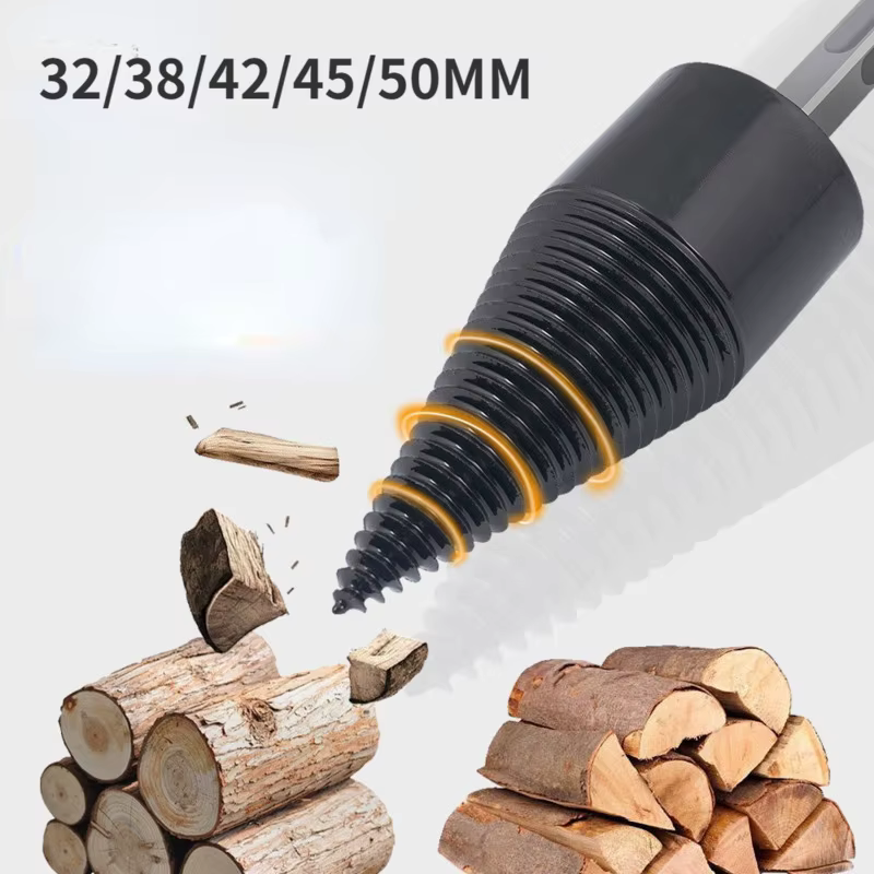Foret à bois torsadé 32/38/42/45/50mm, foret de séparation pour bois de chauffage, séparateur de boi