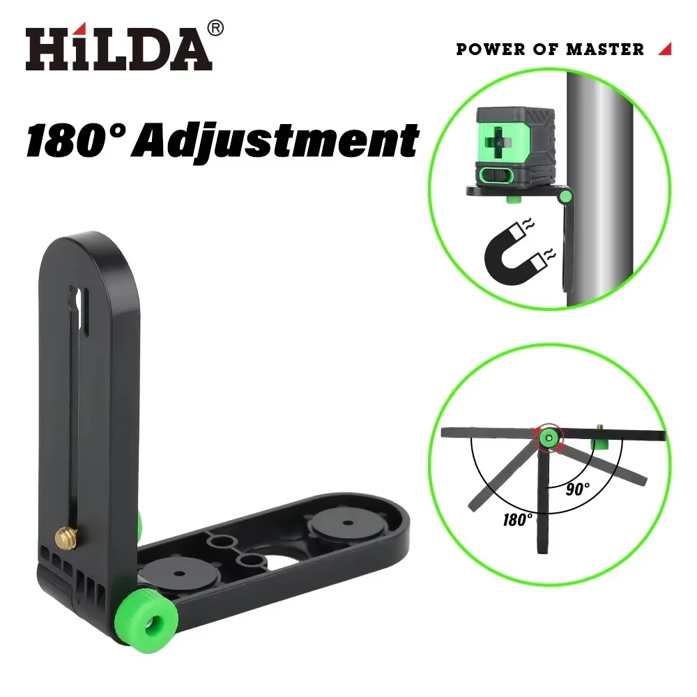 HILDA Mini support mural de niveau laser réglable 180 °   Support mural pour niveaux Laser à filetag