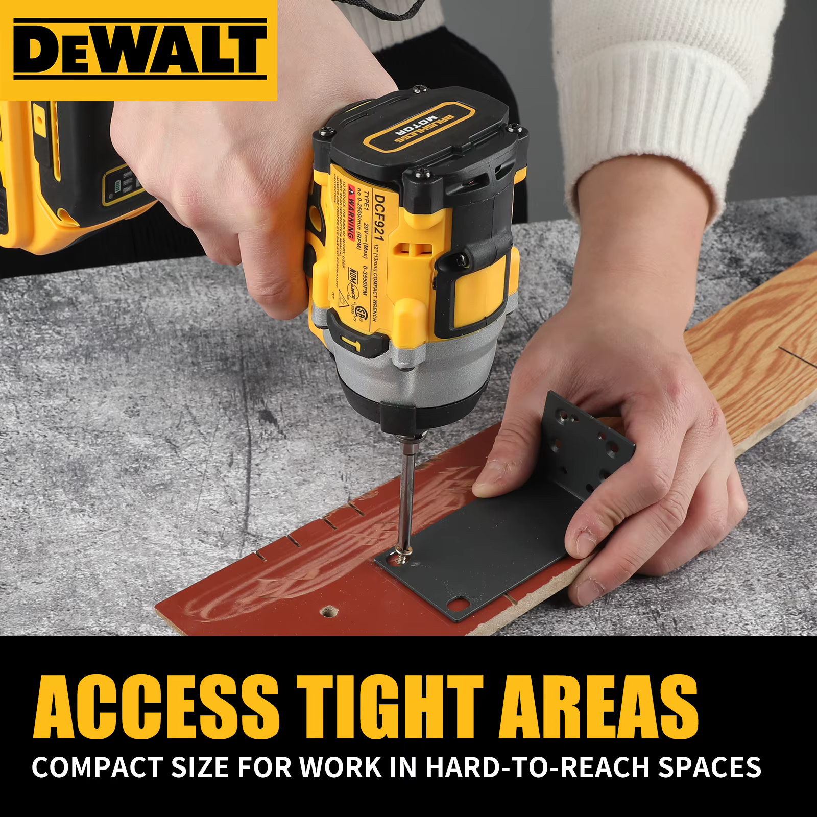DEWALT DCF921 clé sans fil maximale atomique 20V clé à chocs sans fil 1/2 pouces clé de charge à vit