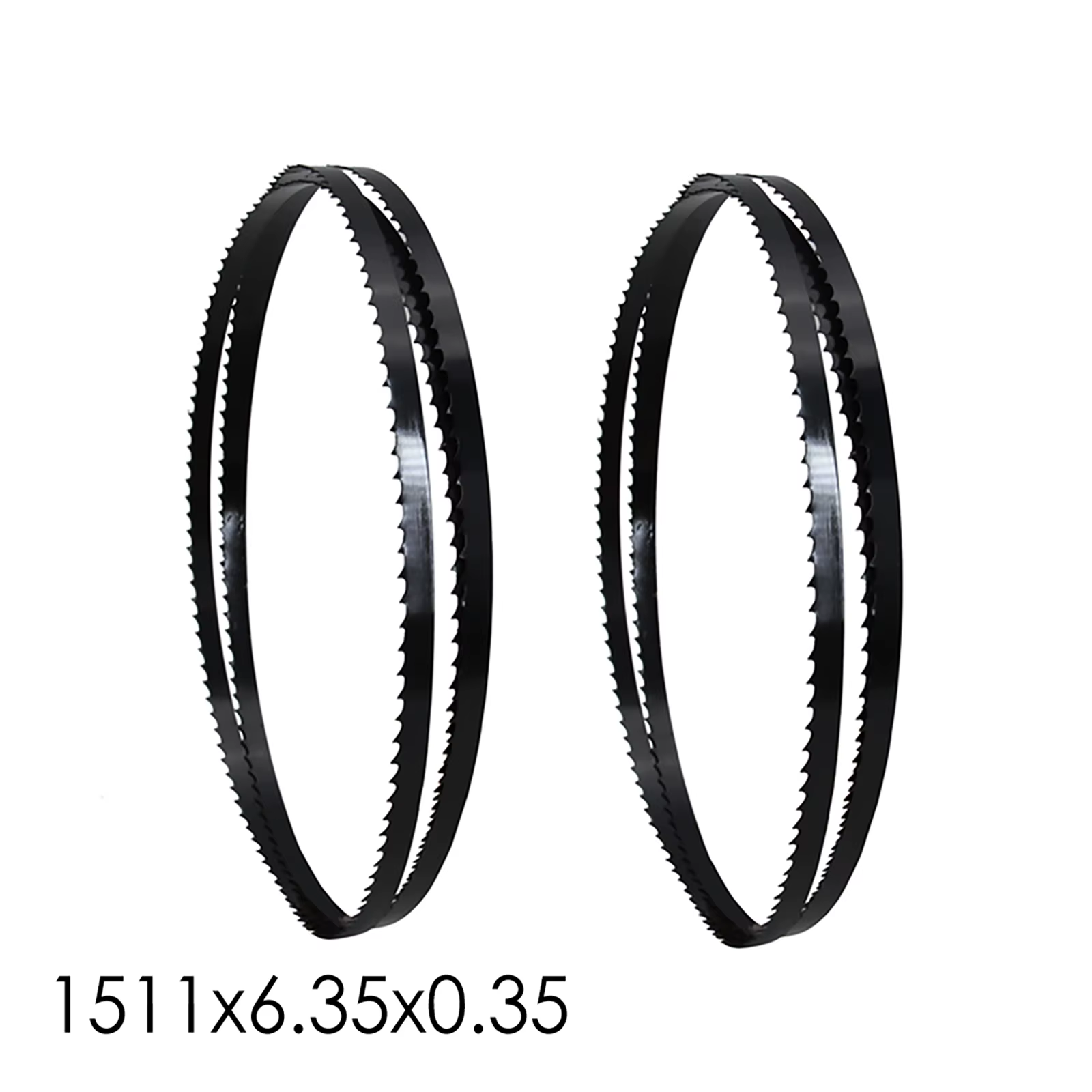 Lot de 2 lame de scie à ruban 1511 x 6,35 x 0,35 mm, TPI 6, pour Skil 3385-01,Ryobi BS900,Black & De