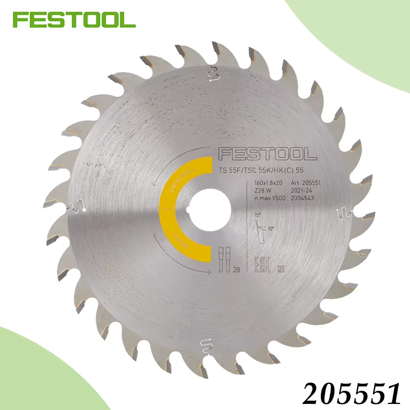 FESTOOL 205551 Lame de scie circulaire 160x1,8x20mm W28 pour TS 55F/TSC 55K/HK(C)55 coupe universell