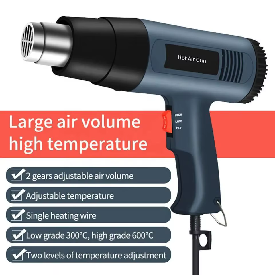 Nouveau pistolet à air chaud 2500W, pistolet thermique électrique avancé à température variable, pis