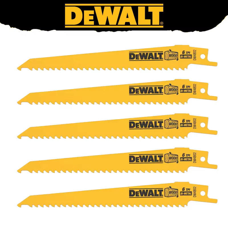 DEobcuT DW4802-Scie alternative, coupe du bois, bi-métal, dos conique, 6 pouces, accessoires d'outil