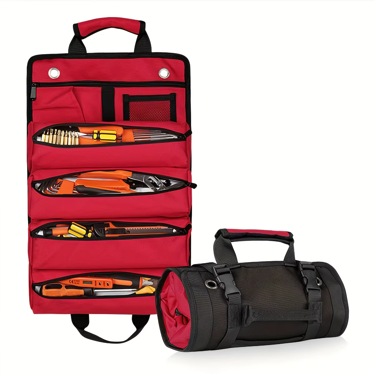 Sac à outils roulant robuste 1 pièce, organiseur de sac à outils pour charpentier, mécanicien, élect