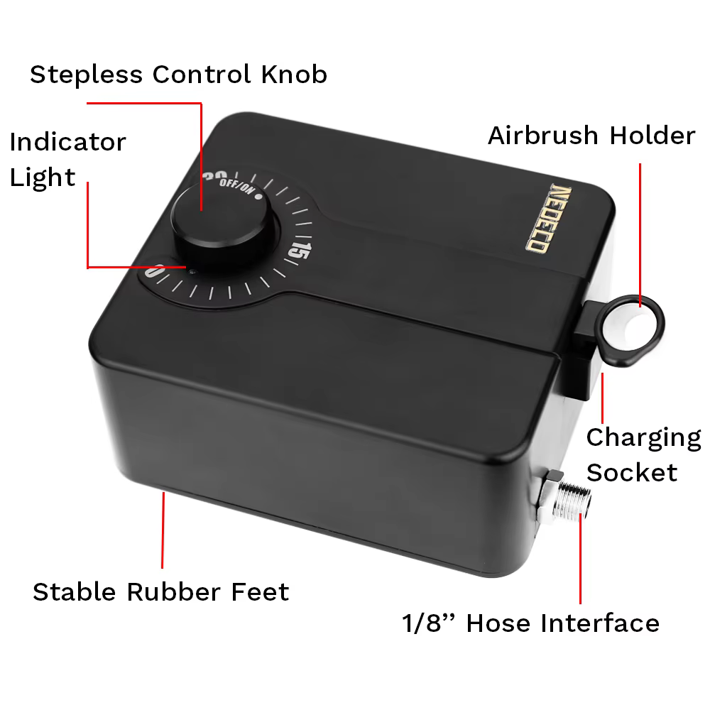 Aérographe à double Action avec Kit de compresseur d'arrêt automatique 30psi, pistolet de pulvérisat