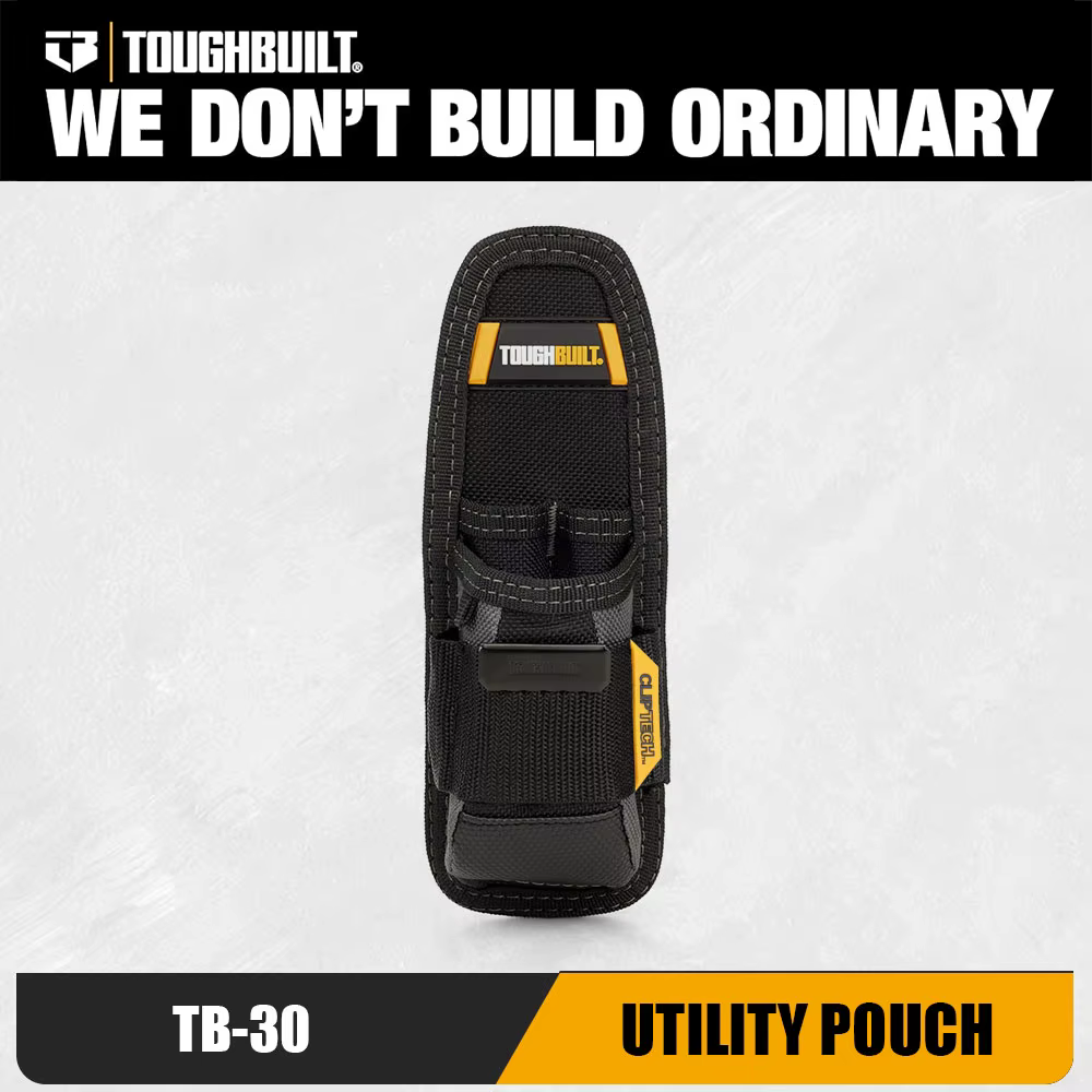 Pochette à outils Premium TOUGHBUILT TB-30, design compact multi-poches pour chantier et atelier à d