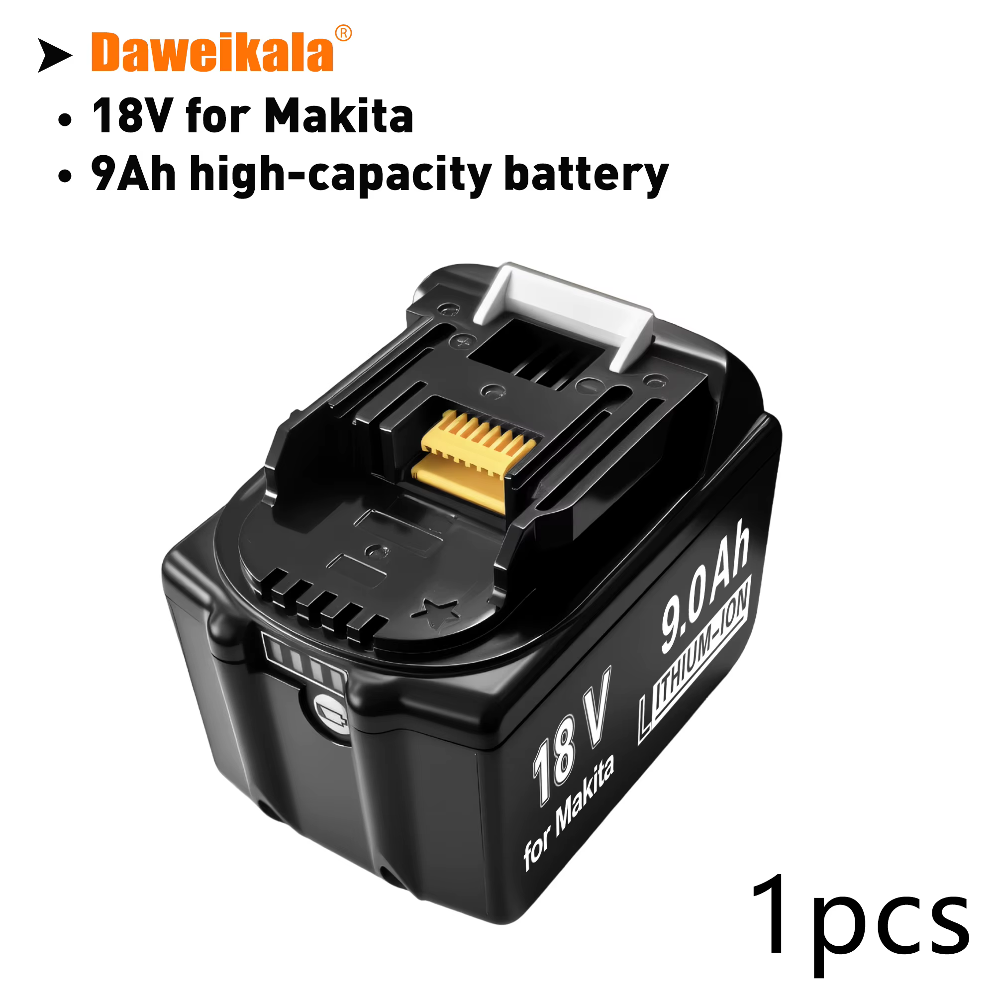 Batterie Rechargeable Li-Ion 18V 9Ah pour Makita, Batteries de remplacement originales pour perceuse