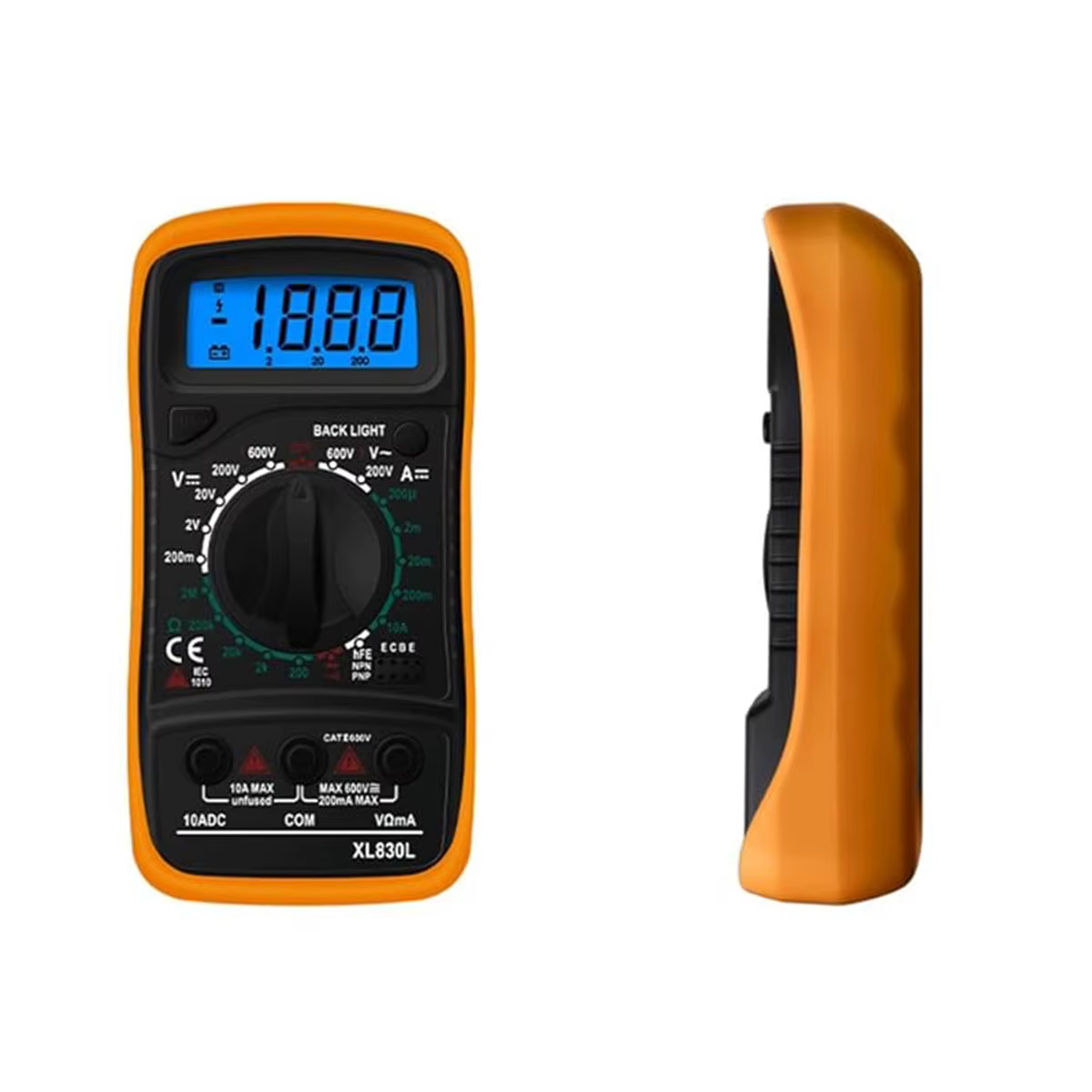 Multimètre numérique portable haute précision avec écran rétroéclairé, multimètre multifonction pour
