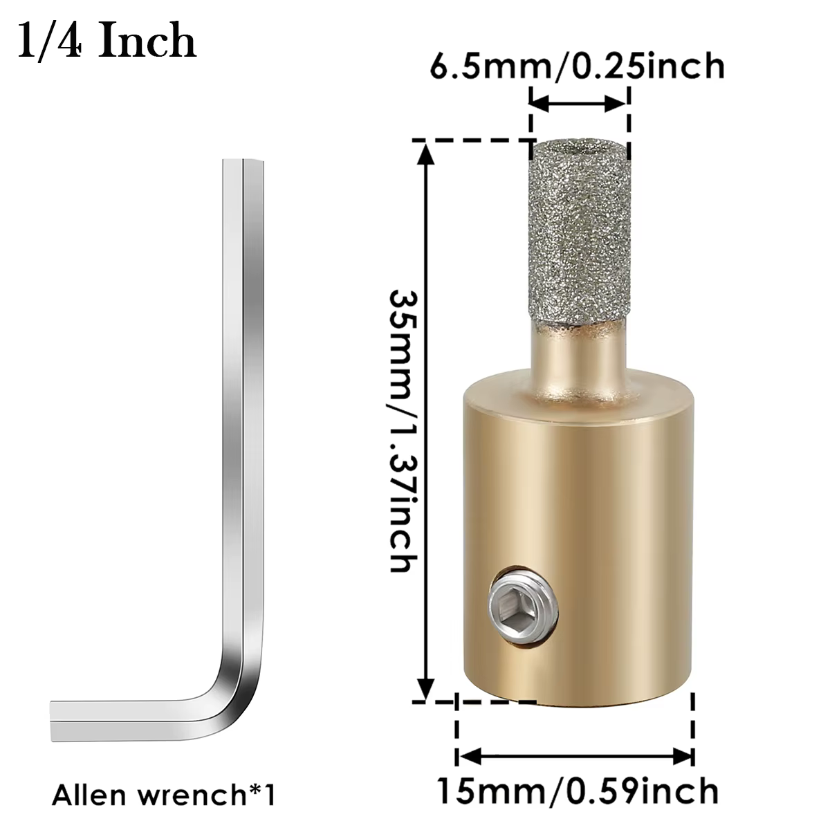 Tête de mèche de meuleuse pour pierre de verre, outils de meulage en céramique, diamant vitrail, 1 e