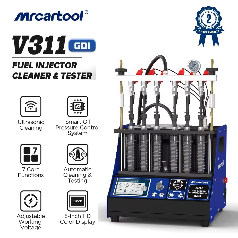 MRCARTOOL V311 GDI EFI FEI 6 cylindres piézoélectrique injecteur de carburant nettoyant et testeur M