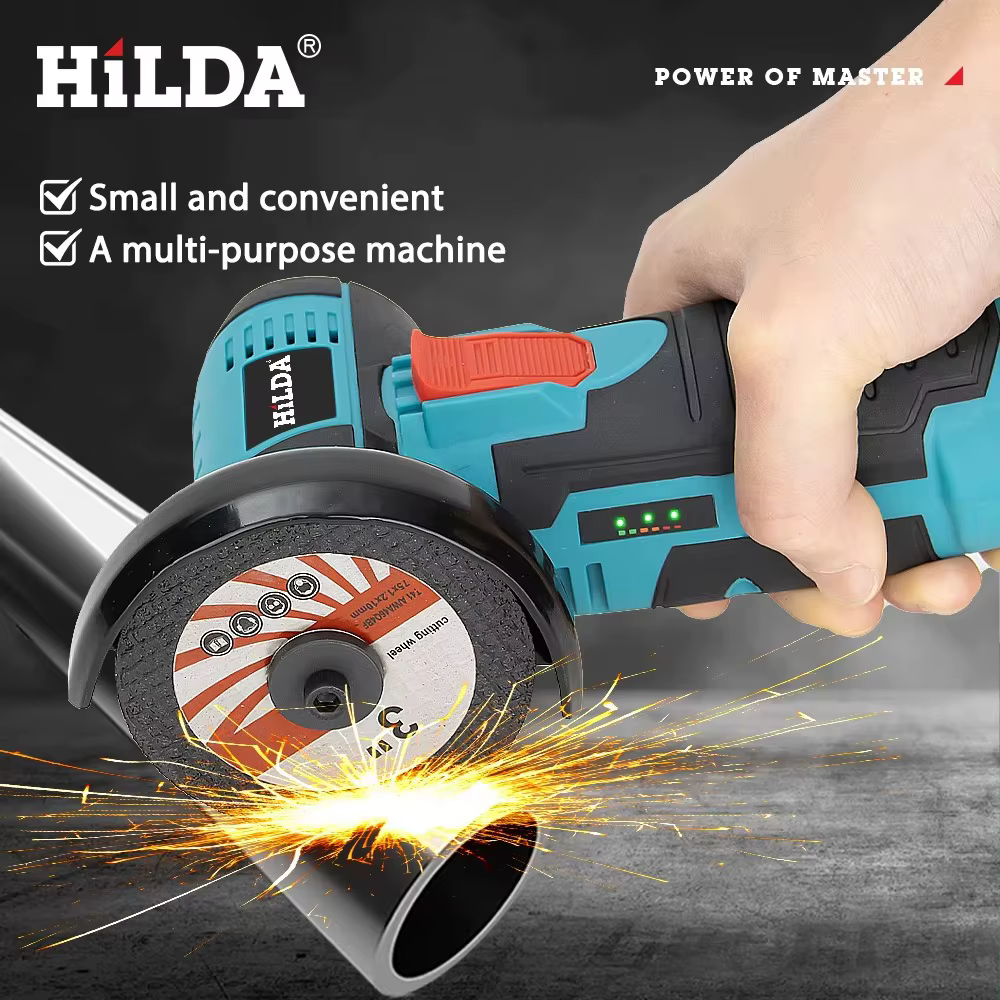 HILDA 3 pouces Mini meuleuse d'angle 12v outil électrique sans fil pour couper le polissage et le me