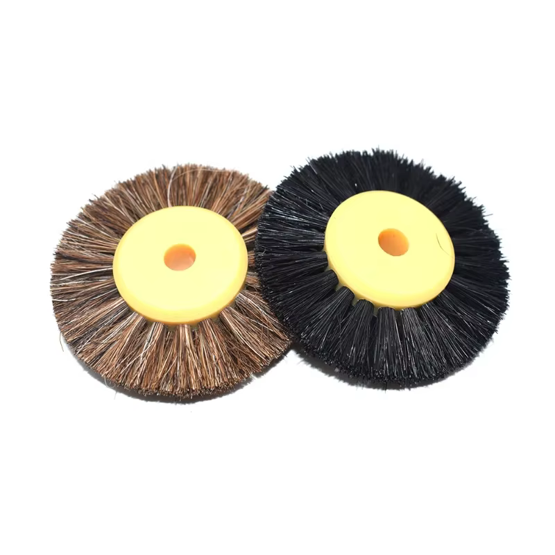 Ensemble de 5 brosses de polissage, 52mm, poils noirs et bruns, brosse Abrasive de polissage avec Ce