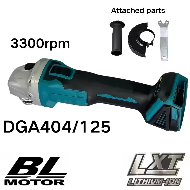 Meuleuse d'angle électrique sans fil Makita 18V DGA404 125/100mm, batterie lithium rechargeable, hau
