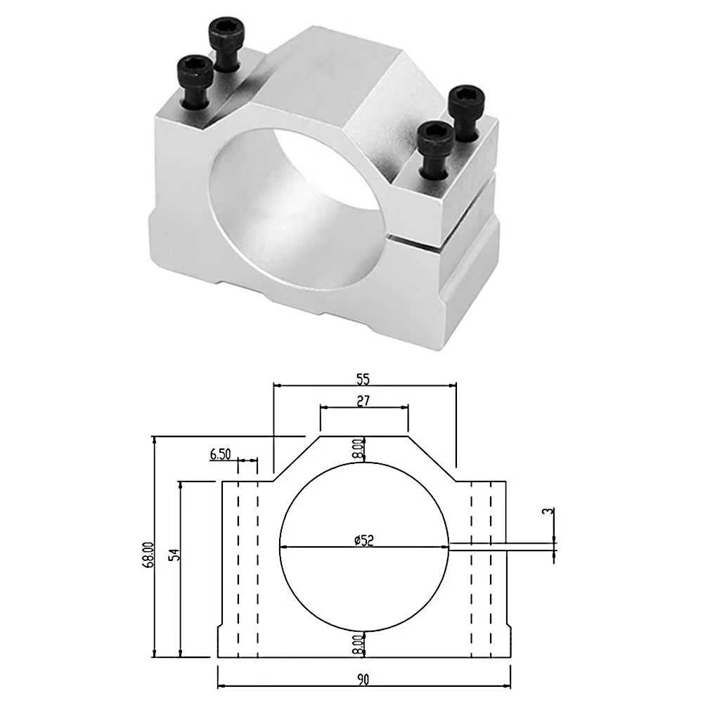 Kit de moteur de broche CNC 800W refroidi par Air DC110V 20000 tr/min ER16, alimentation de moteur d