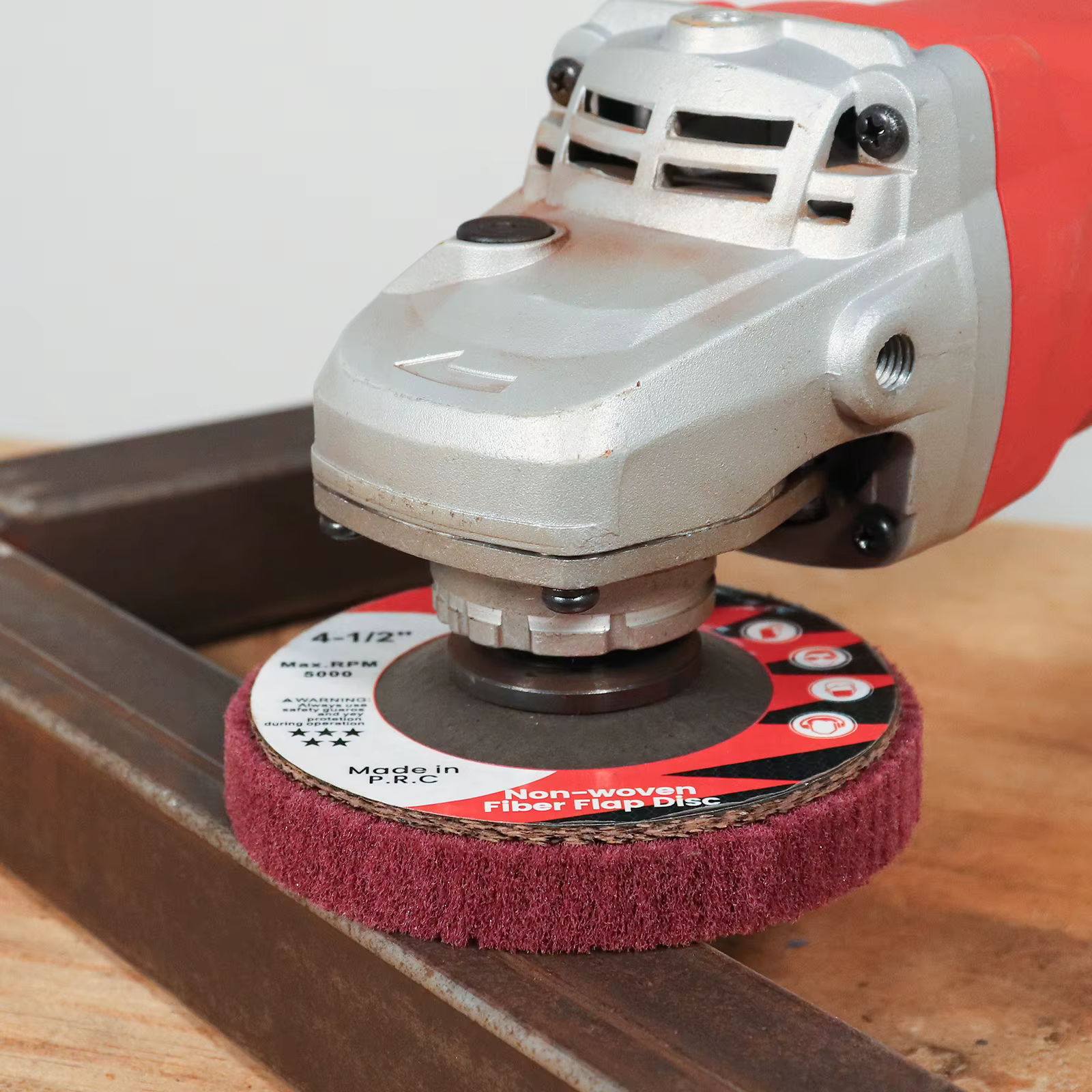 Roue de polissage à lamelles en Fiber de Nylon de 5 pouces, disque de meulage Non tissé 125x22mm, ta