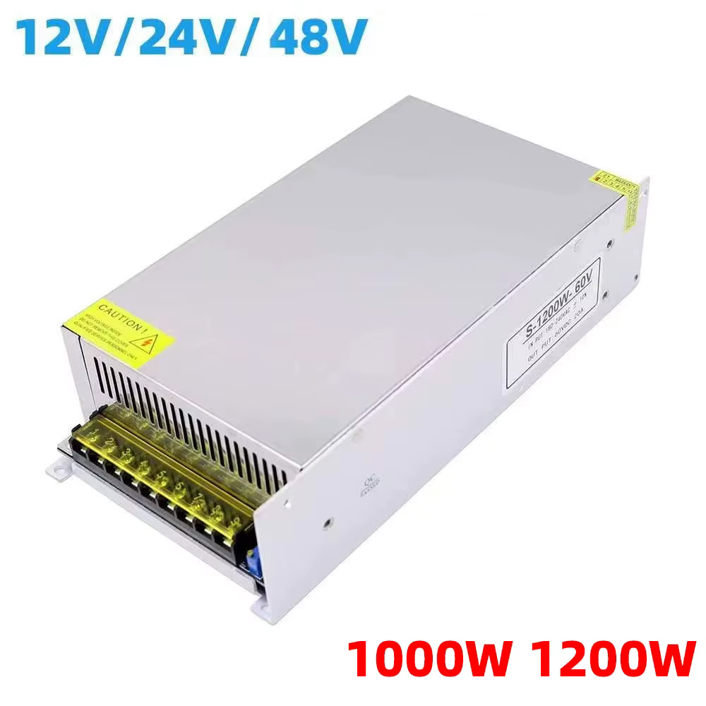 Alimentation électrique 12V 24V 48V SMPS AC DC 220V à 12V 24V 48V 1000W 1200W, alimentation à découp