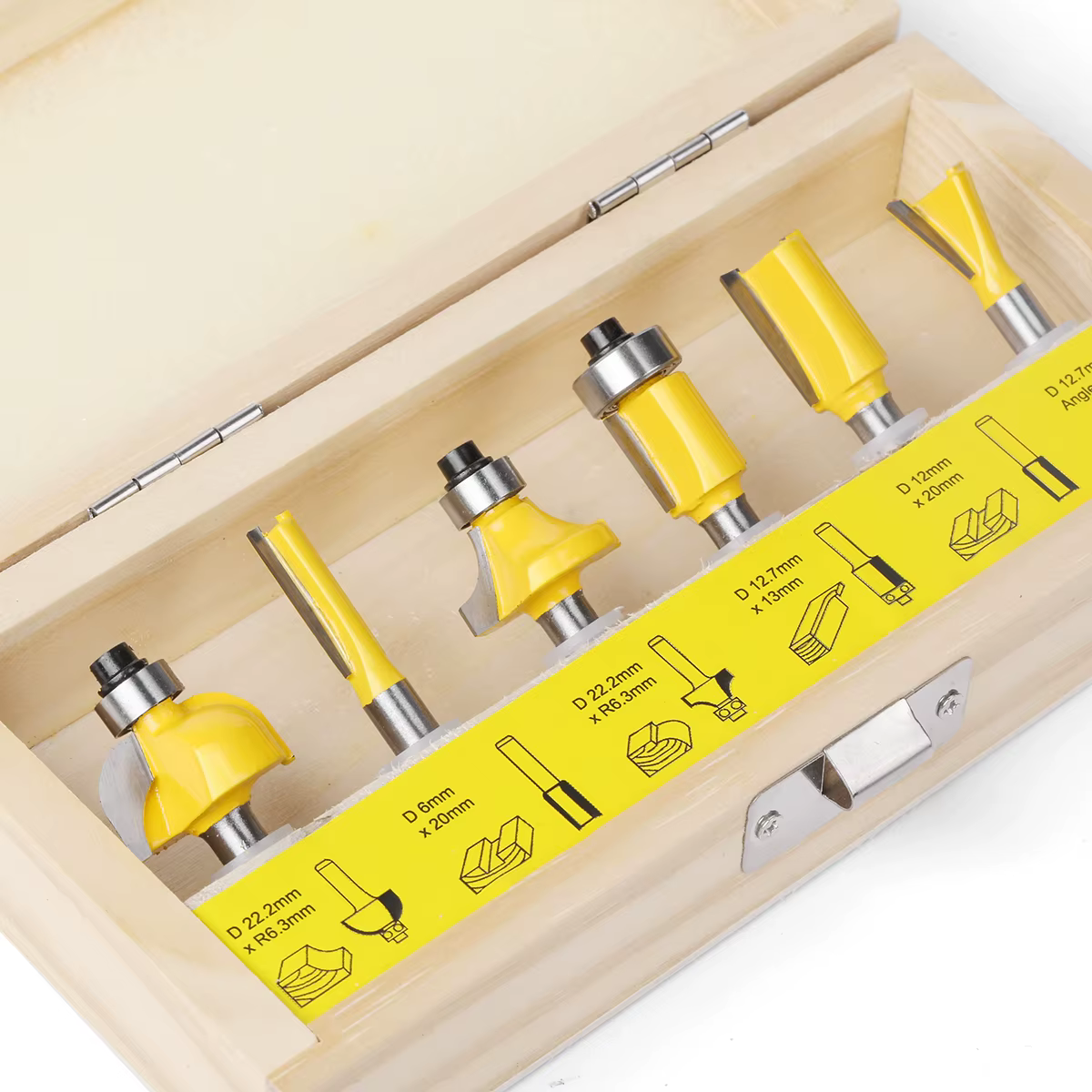 Ensemble d'outils de mèche de toupie en carbure cémenté massif, coupe-machine de coupe, travail de c