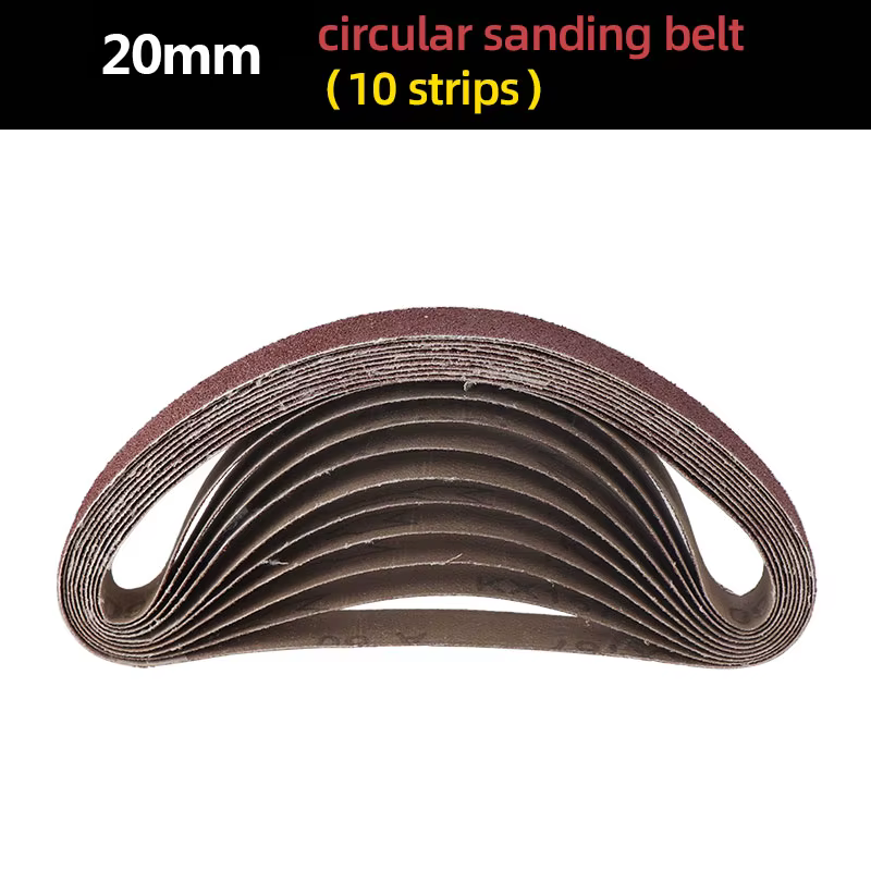 10 pièces/30 pièces 20x520mm courroies abrasives polishiing papiers de verre accessoire pour ponceus
