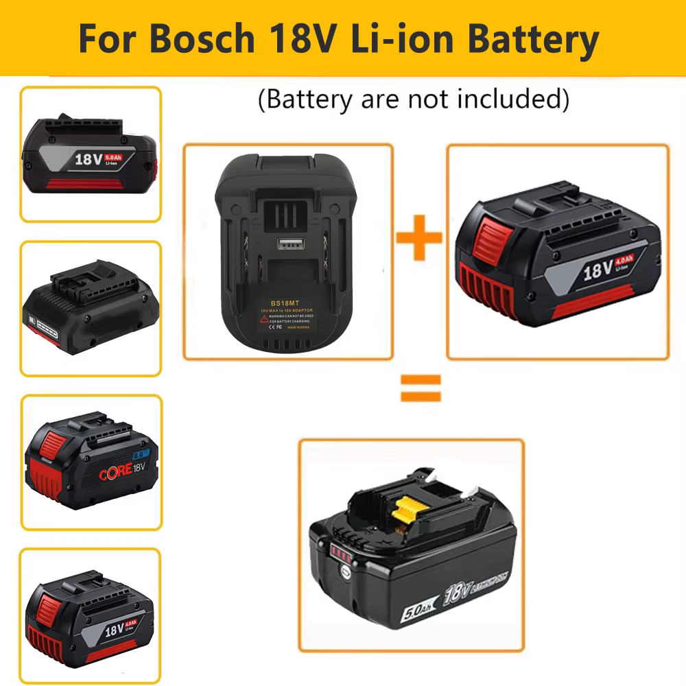 Adaptateur de batterie pour Bosch 18V convertir en pour Makita 18V convertisseur avec USB pour Makit