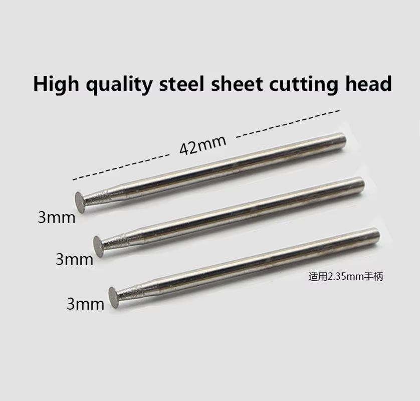 Embout de tête de meulage émeri 3 pièces/ensemble, foret de coupe 1mm/2mm/3mm/4mm/5mm pour stylo de 